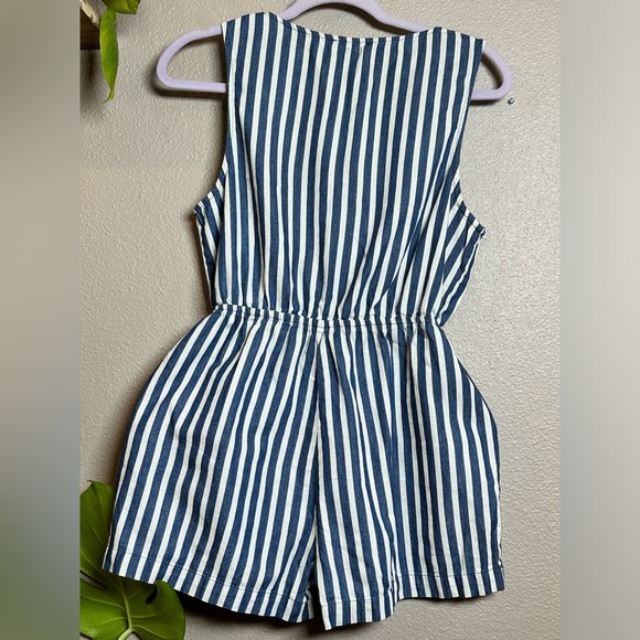 SOLD - Everly navy stripe romper Size Med - Picture 3 of 4